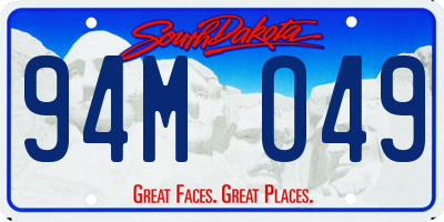 SD license plate 94MO49