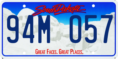 SD license plate 94MO57