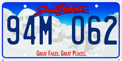 SD license plate 94MO62
