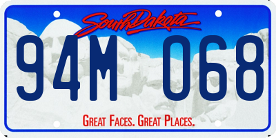 SD license plate 94MO68