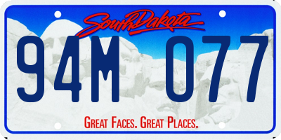 SD license plate 94MO77
