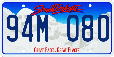 SD license plate 94MO80