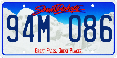 SD license plate 94MO86