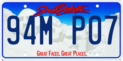 SD license plate 94MP07