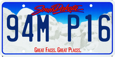 SD license plate 94MP16