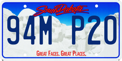 SD license plate 94MP20
