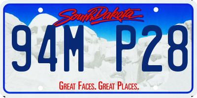 SD license plate 94MP28