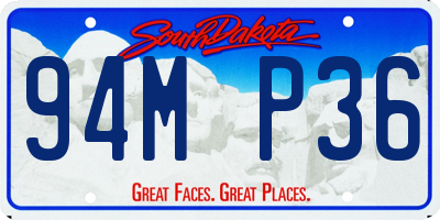 SD license plate 94MP36