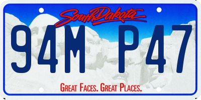 SD license plate 94MP47