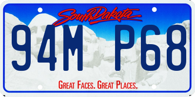 SD license plate 94MP68