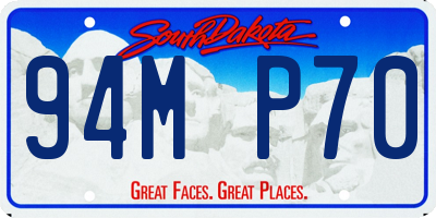 SD license plate 94MP70