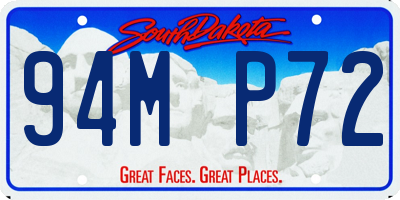 SD license plate 94MP72