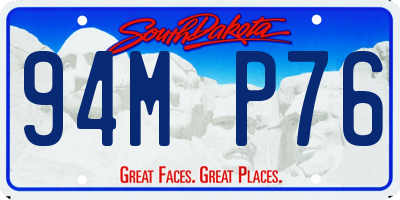 SD license plate 94MP76