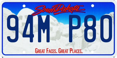 SD license plate 94MP80