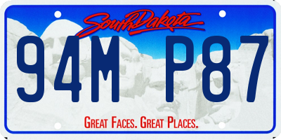 SD license plate 94MP87