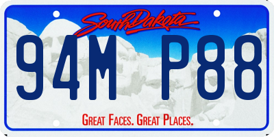 SD license plate 94MP88
