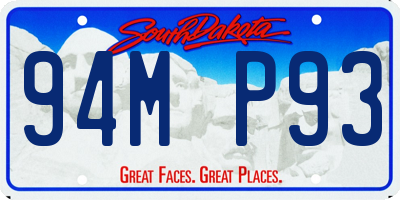 SD license plate 94MP93