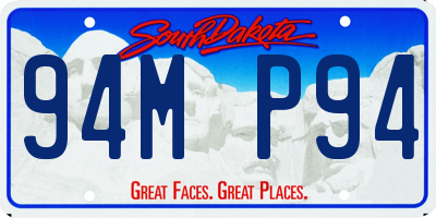 SD license plate 94MP94