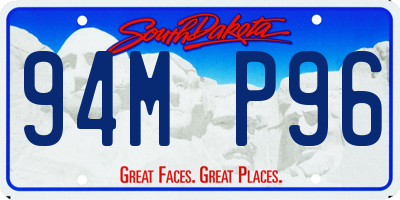 SD license plate 94MP96