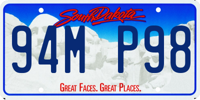 SD license plate 94MP98