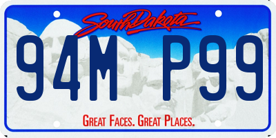 SD license plate 94MP99