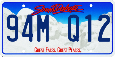 SD license plate 94MQ12