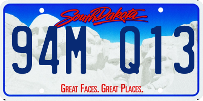 SD license plate 94MQ13