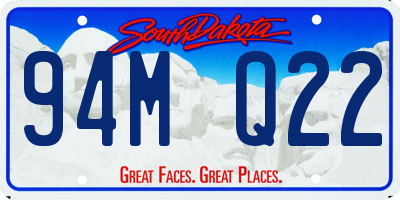 SD license plate 94MQ22