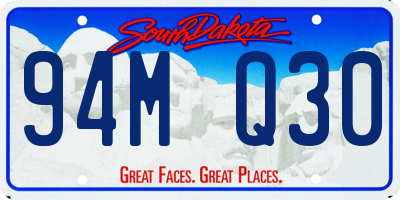 SD license plate 94MQ30