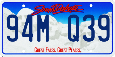 SD license plate 94MQ39