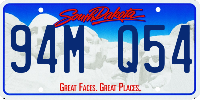 SD license plate 94MQ54