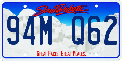 SD license plate 94MQ62