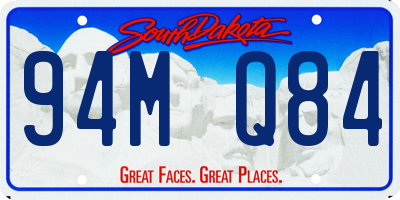 SD license plate 94MQ84