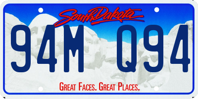 SD license plate 94MQ94