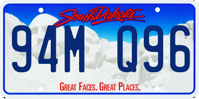 SD license plate 94MQ96