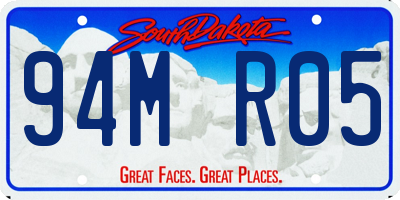 SD license plate 94MR05