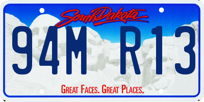 SD license plate 94MR13