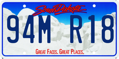 SD license plate 94MR18