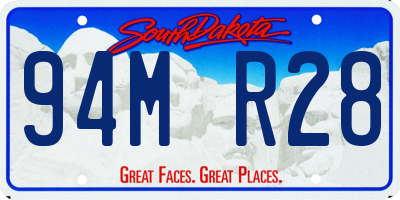 SD license plate 94MR28