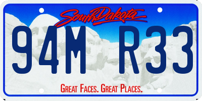 SD license plate 94MR33