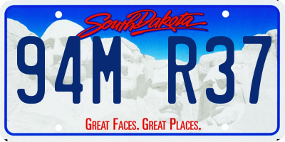 SD license plate 94MR37