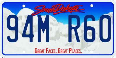 SD license plate 94MR60