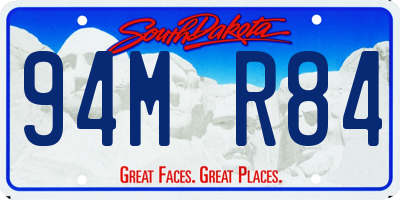 SD license plate 94MR84