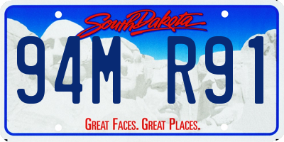 SD license plate 94MR91