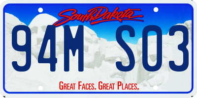 SD license plate 94MS03