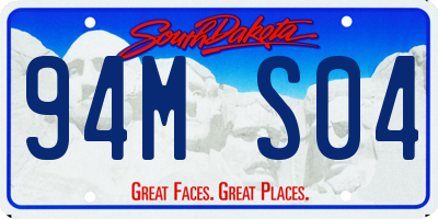 SD license plate 94MS04