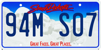 SD license plate 94MS07