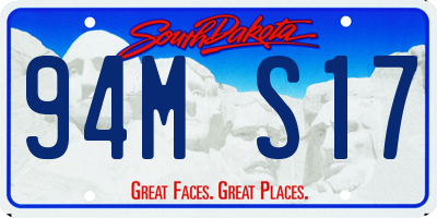 SD license plate 94MS17