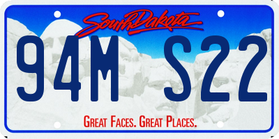 SD license plate 94MS22