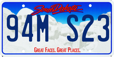 SD license plate 94MS23